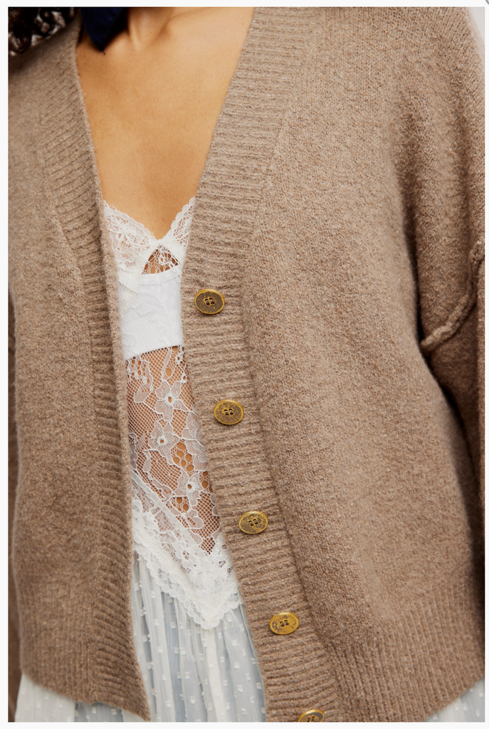 COOL OF THE NIGHT CARDI / MOCHA MELANGE