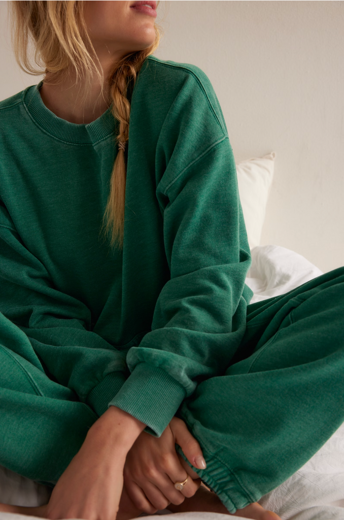 SLOW IT DOWN PULLOVER / RAINFOREST MOSS