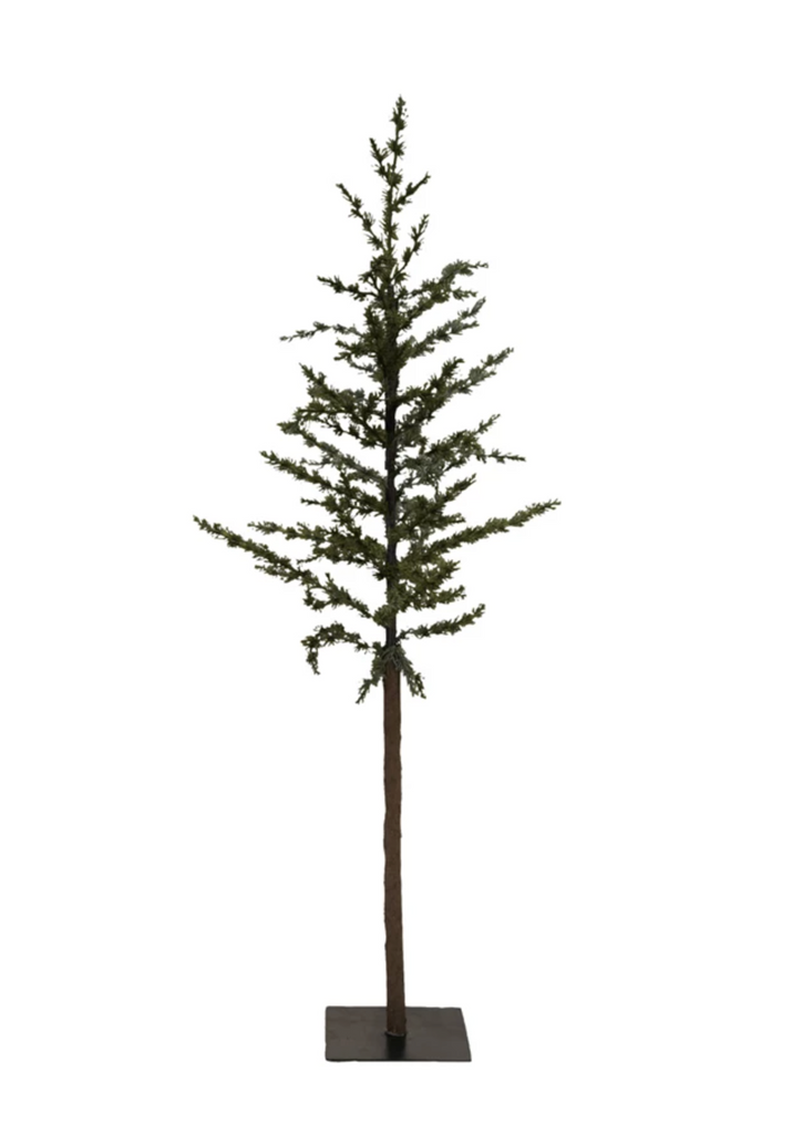 15-3/4" Round x 47-1/4"H Faux Pine Tree with Metal Base