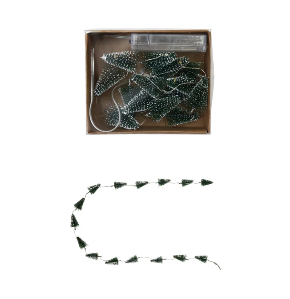 Plastic Bottle Brush LED Tree Light String with 15 Lights