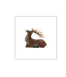 4-3/4"L x 3"W x 4-1/2"H Resin Sitting Deer, Brown
