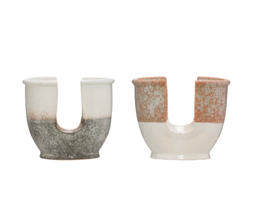 Stoneware Sponge Holder with Glaze, 2 Colors