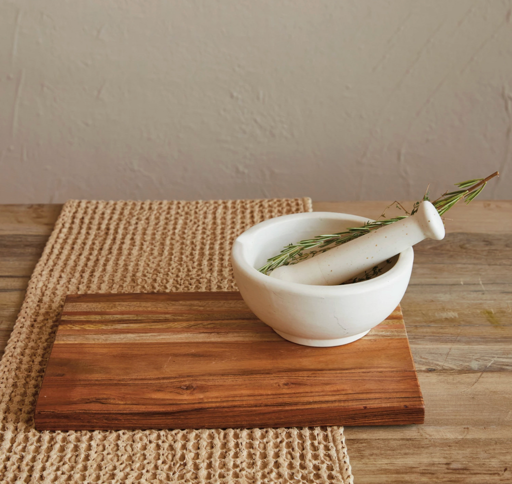 Stoneware Mortar & Pestle, Set of 2