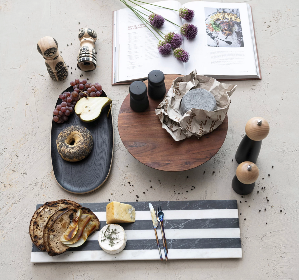 Two-Tone Rubberwood Salt/Pepper Mill