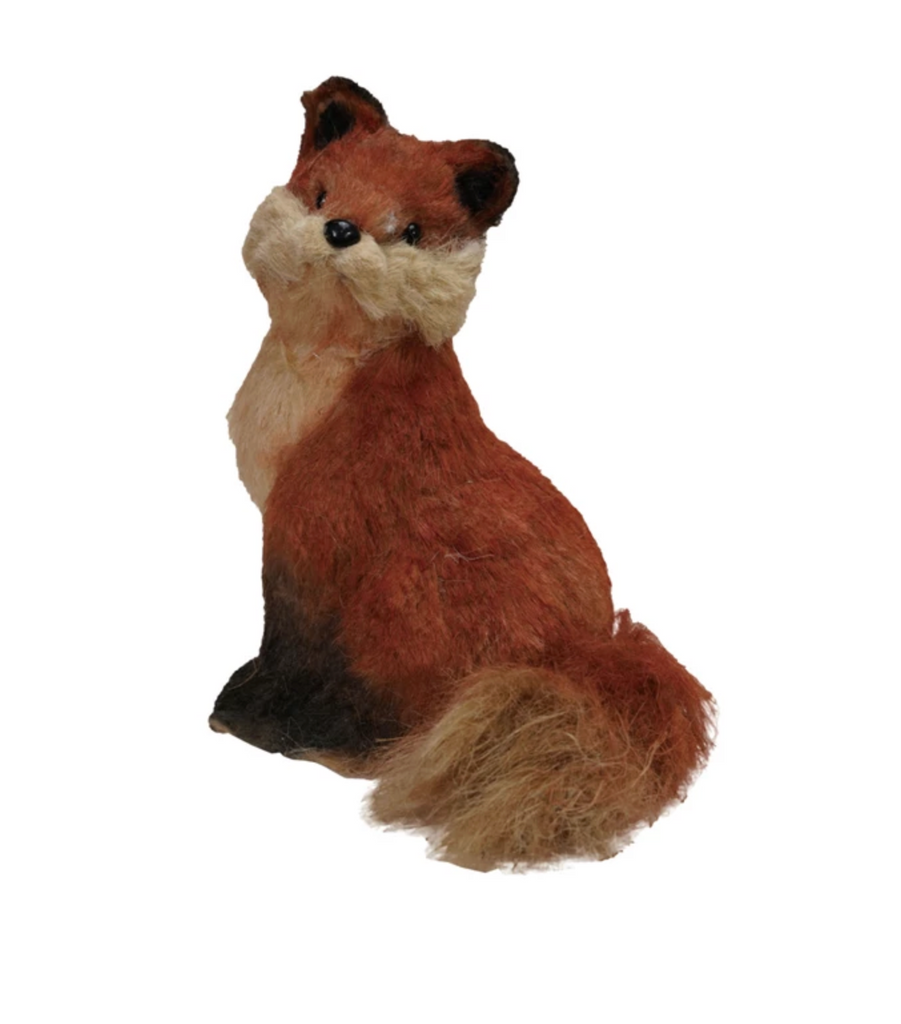 Sisal Sitting Fox, Brown
