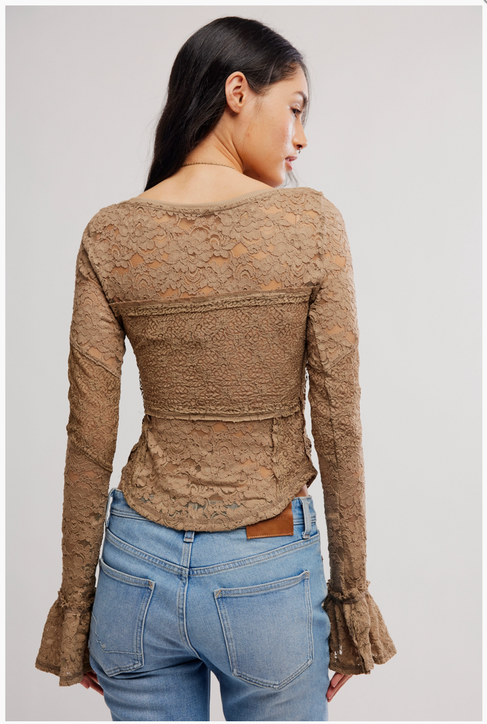 LACE LAYERING LS / DUTCH COCOA