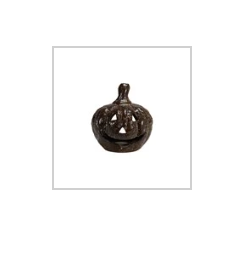 Stoneware Tealight Holder with Jack-O-Lantern Face (Each Will Vary)