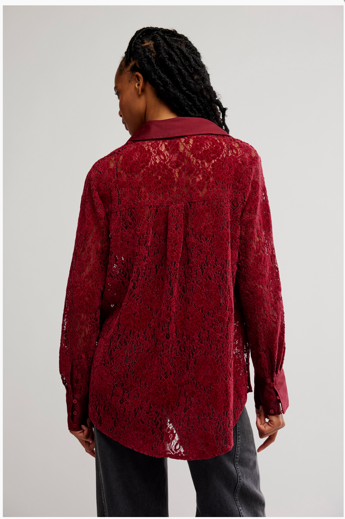 FAITH BUTTONDOWN / CABERNET