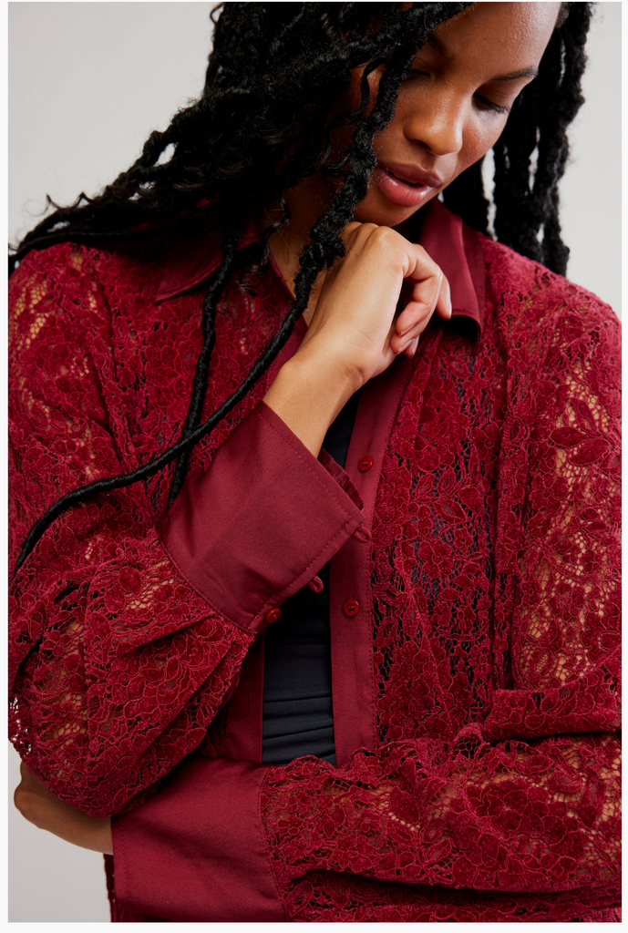 FAITH BUTTONDOWN / CABERNET