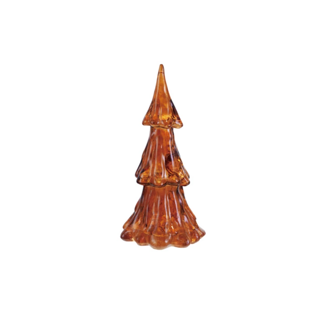 Resin Tree with LED Light, Amber Color (Requires 3-AAA Batteries)