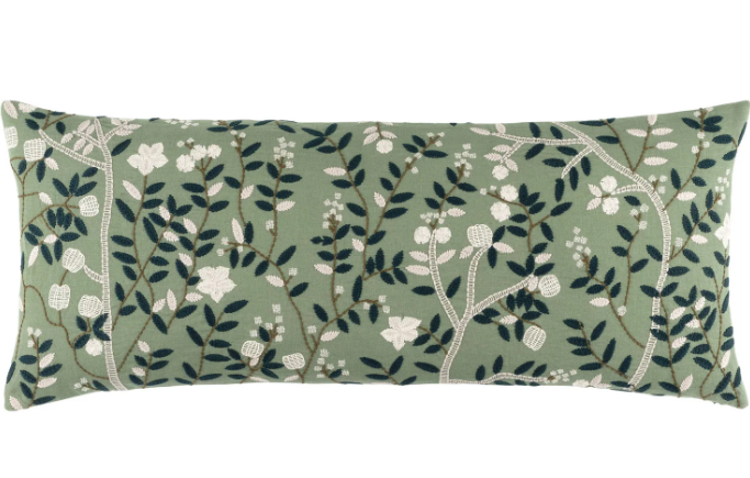 Elise Embroidered Pillow Cover with Insert