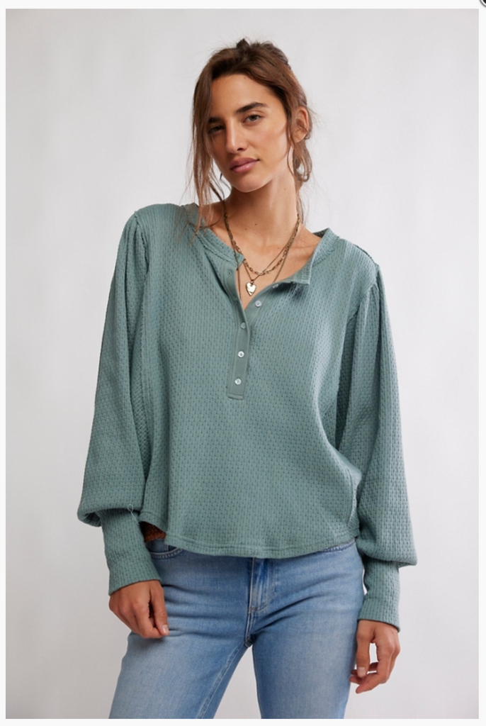 QUINN KNIT TOP / JADE ASH