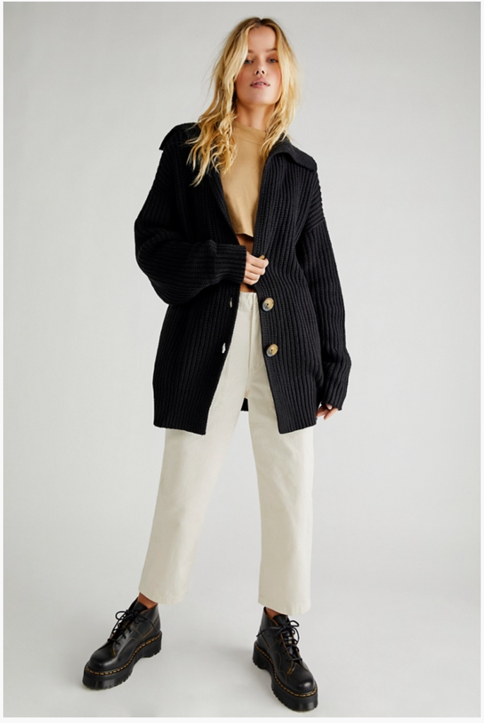 SWIM TOO DEEP CARDI / BLACK