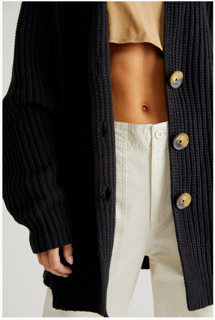 SWIM TOO DEEP CARDI / BLACK