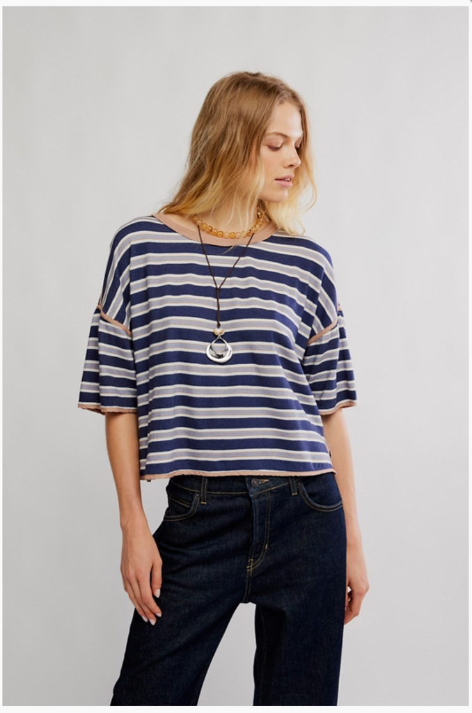 CLEAN RUGBY TEE / NAVY COMBO