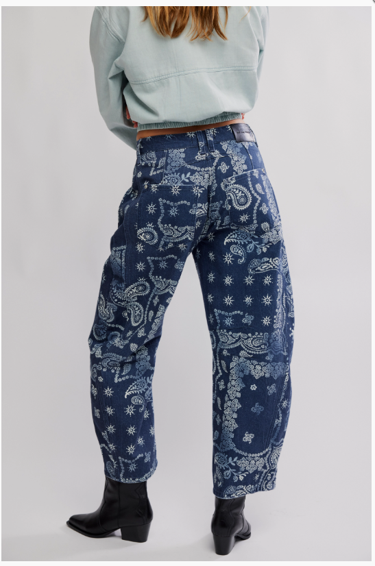 GOOD LUCK PRINTED BARREL / NAVY BANDANA