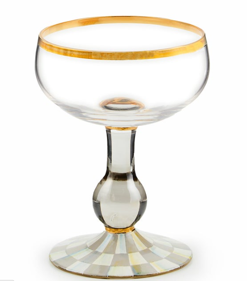 Sterling Check Coupe Glass