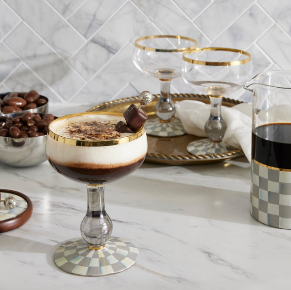 Sterling Check Coupe Glass