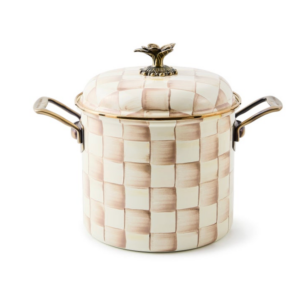 Mocha Check 7 Qt. Stockpot