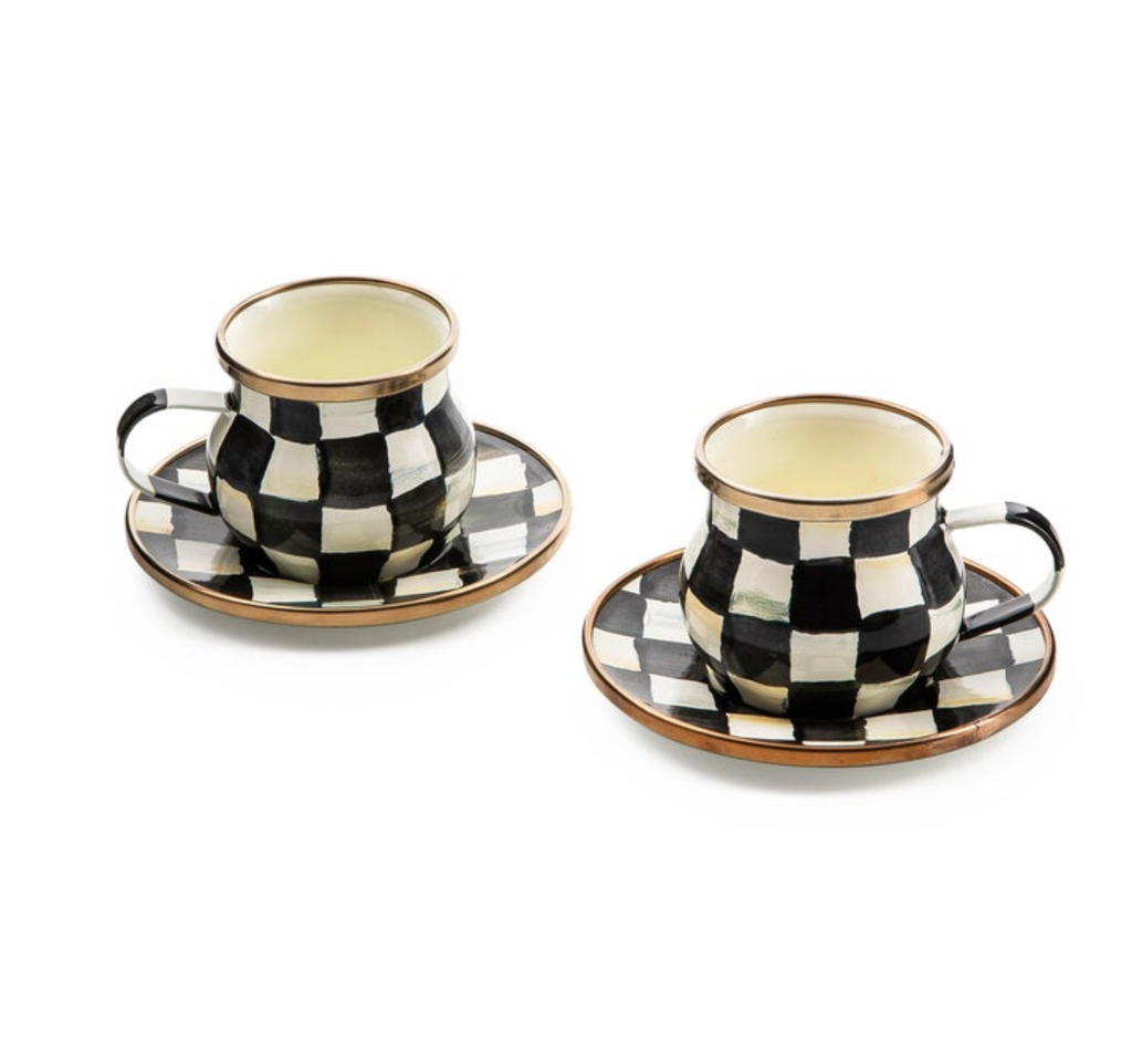 Courtly Check Espresso Cup & Saucer Set