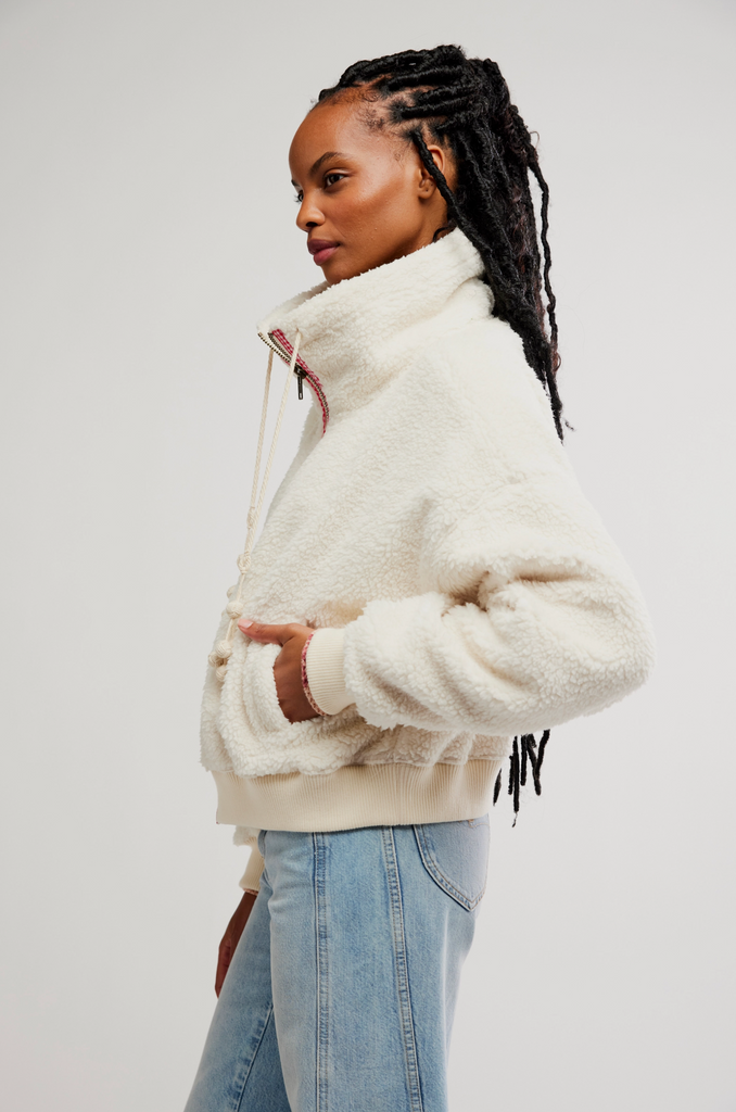ALPINE SHERPA CARDI / WHITE SWAN