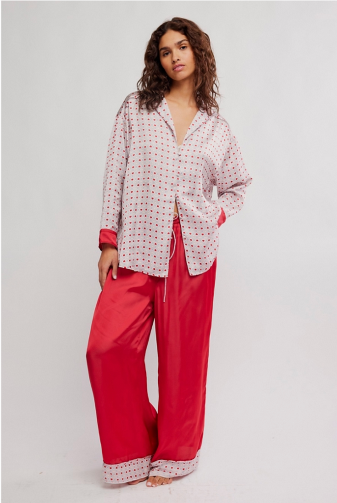 DREAMY DAYS PAJAMA SET / HEART PRINT