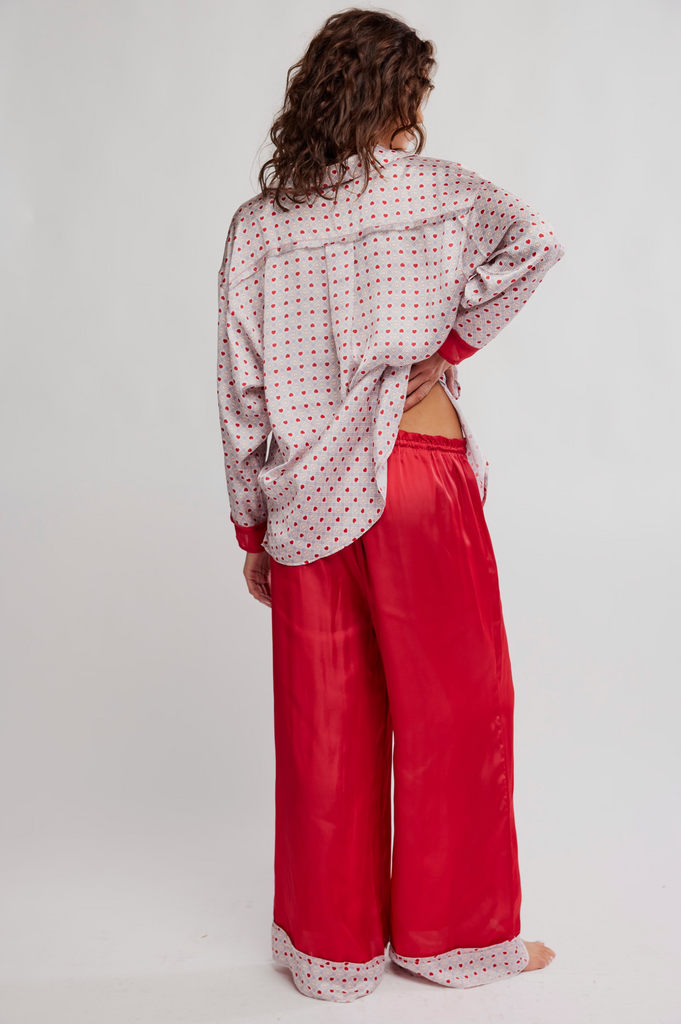 DREAMY DAYS PAJAMA SET / HEART PRINT