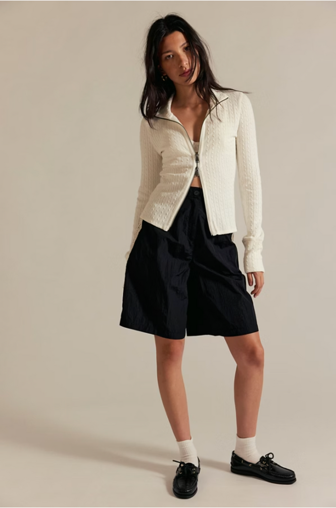 BRUNCH GIRL ZIP UP / CLEAN IVORY