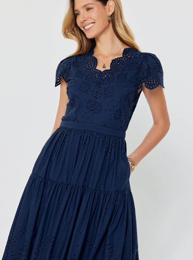Eyelet Embroidered Maxi Dress  Hallstrom Home