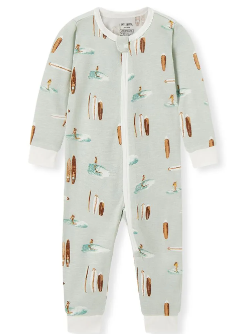 Vintage Surf Bamboo Zipper Pajama Milkbarn