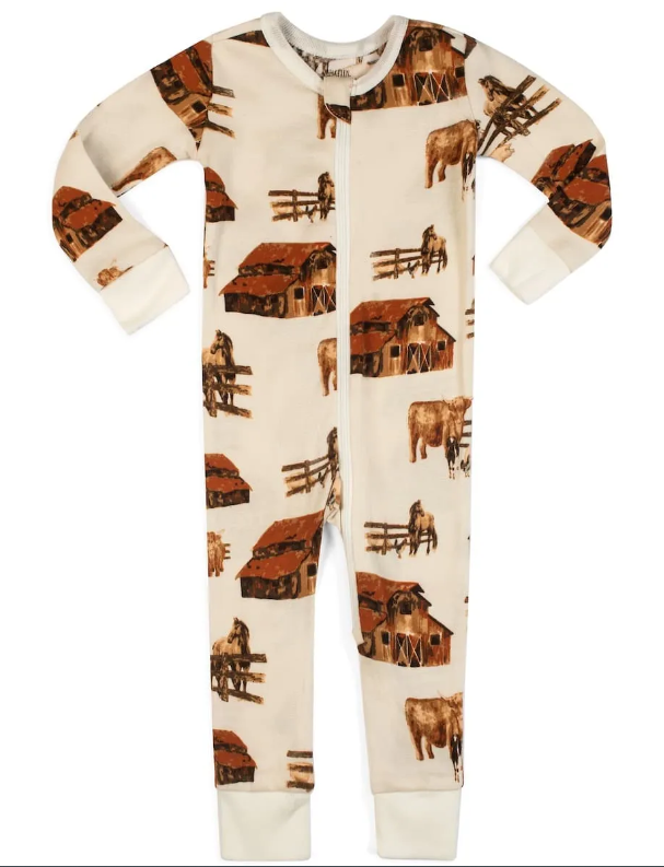 Homestead Organic Cotton Zipper Pajama Milkbarn