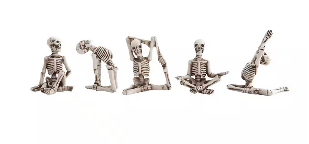 Resin Skeleton in Yogo Poses Single