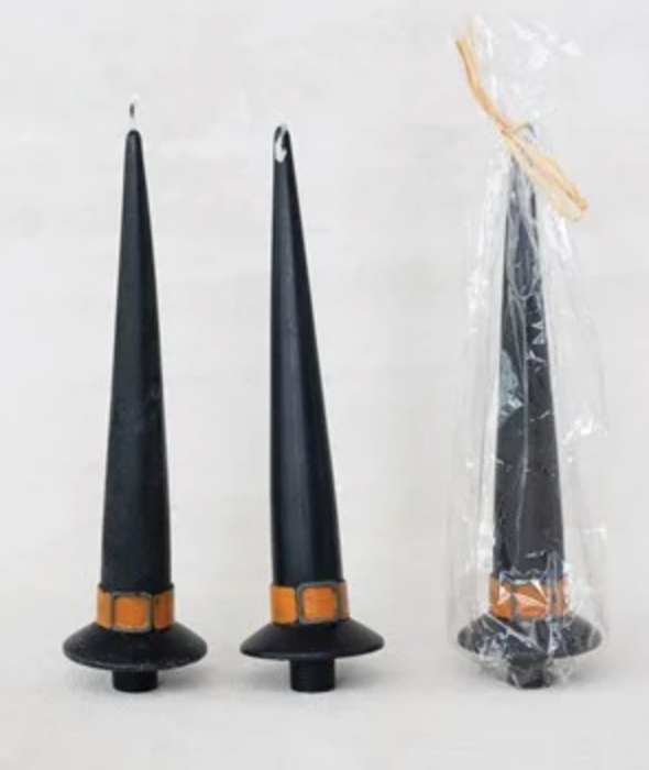 Unscented Witch Hat Shaped Taper Candle