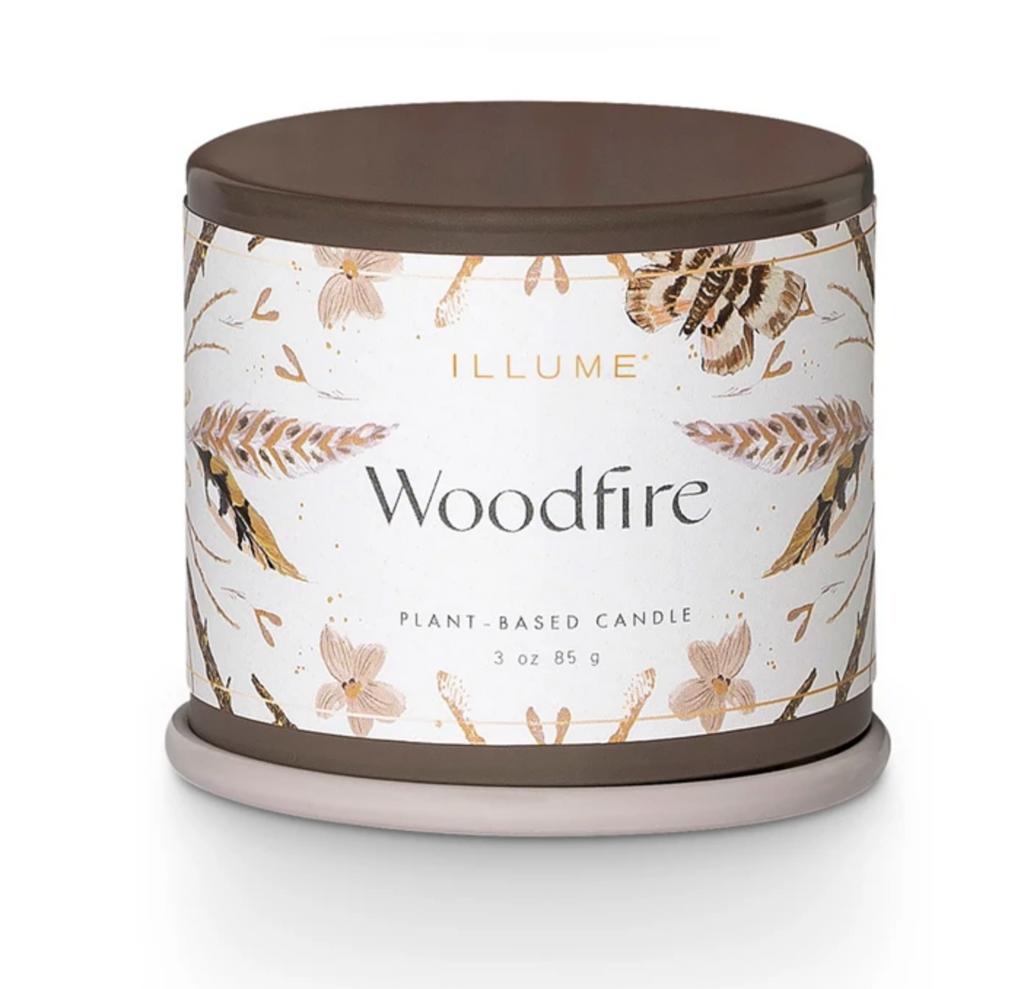 Woodfire Vanity Tin Candle 11 oz Illume