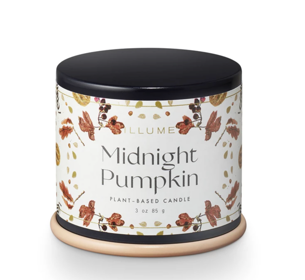 Midnight Pumpkin Demi Vanity Tin Candle Illume 3 oz