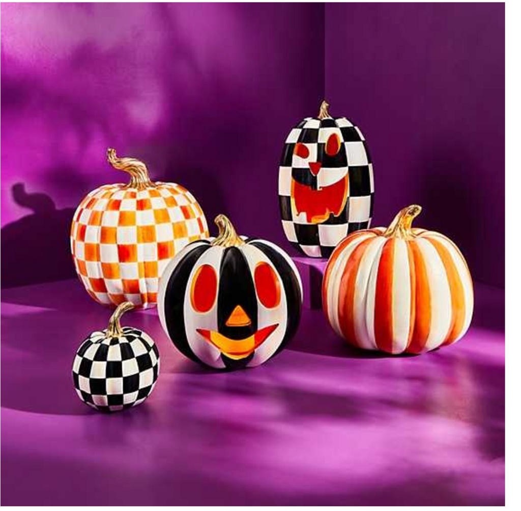 Courtly Stripe Illuminated Jack O' Lantern