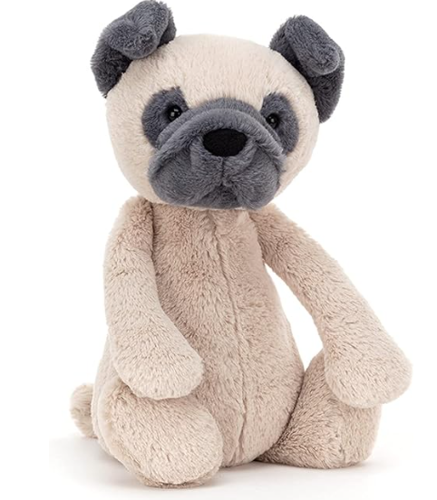 Jellycat Bashful Pug Dog Stuffed Animal, Medium