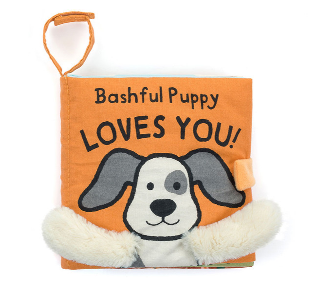 Bashful Puppy Loves You Book Jellycat