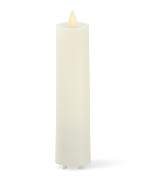 Outdoor Flameless Candle Pearl ivory Slim Pillar Luminara