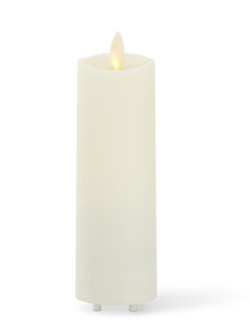 Outdoor Flameless Candle Pearl ivory Slim Pillar Luminara