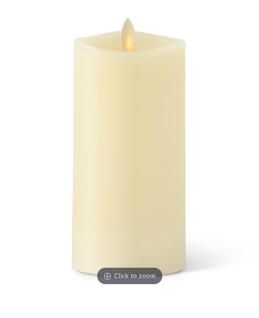 3 x 6.5 Inch Ivory Wax Indoor Pillar Luminara Candle Remote Ready