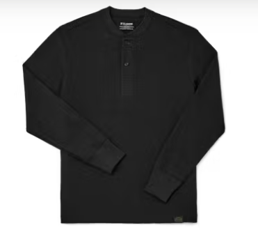 WAFFLE HENLEY KNIT FADED BLACK FILSON