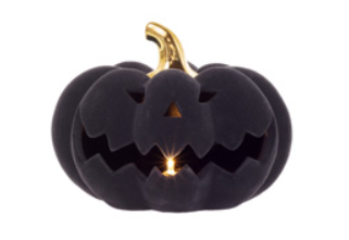 Black Flocked Velvet Jack O Lantern Led