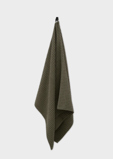 Geometry Waffle Weave Bath Towel