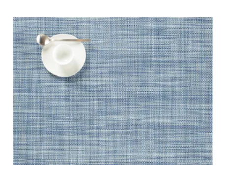 Mini Basketweave Chambray Compact Rectangle Placemats