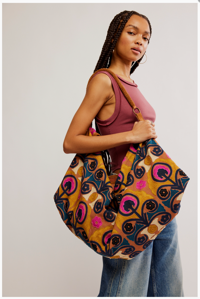 HYPNOTIZED SLOUCHY TOTE / JEWEL TONE