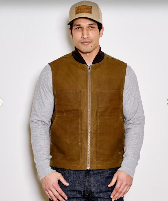 Tin Cloth Insulated Work Vest Dark Tan