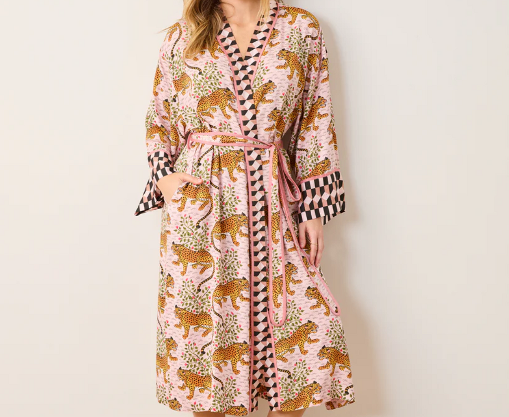 Eco Satin Robe in Bagheera BLUSH