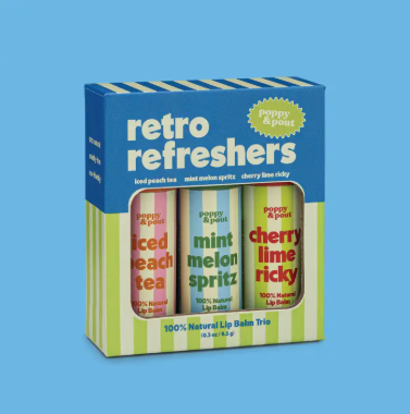 Gift Set, Lip Balm Trio, Retro Refreshers