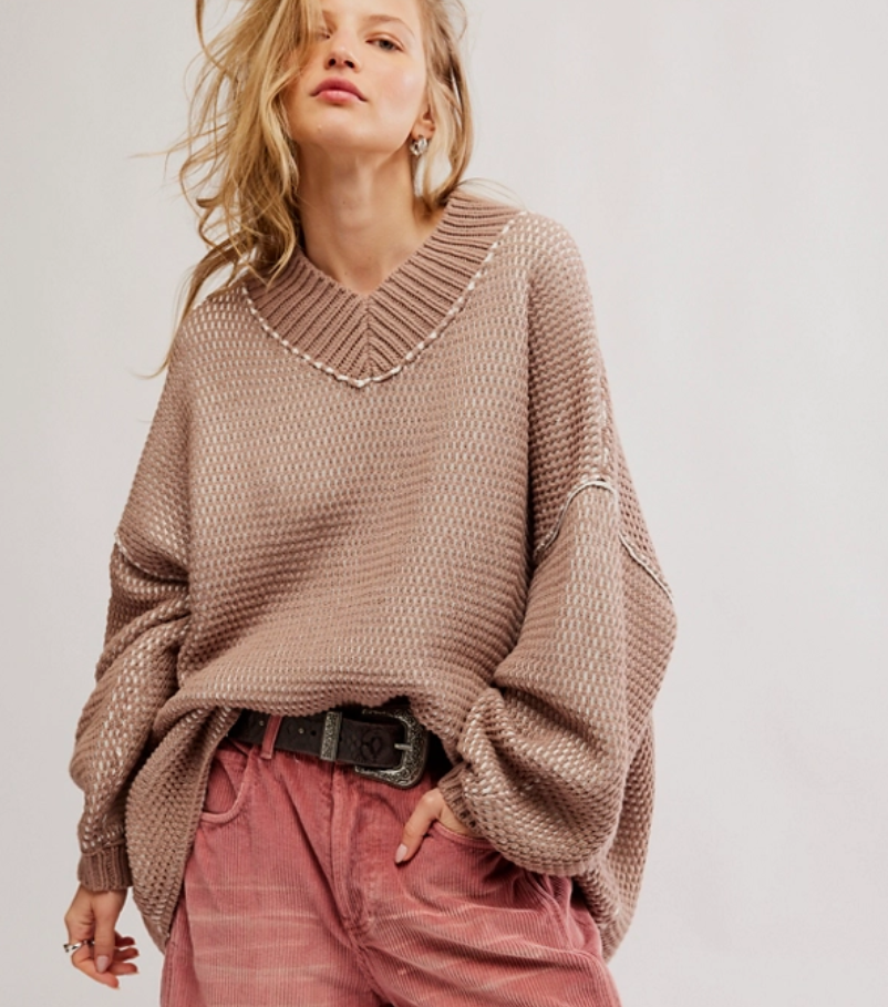 MAISIE SWEATER / STUCCO COMBO